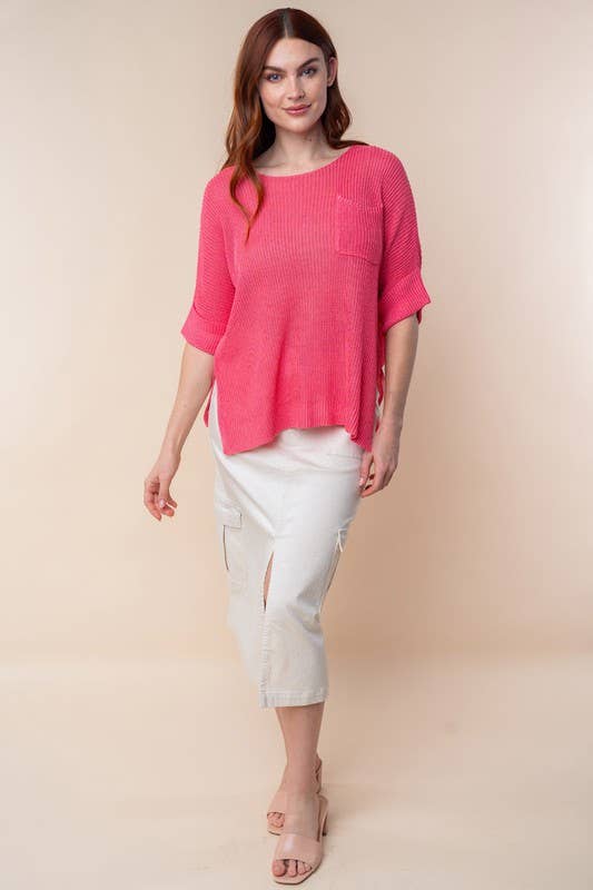 The Mindy Denim Cargo Skirt: Cream