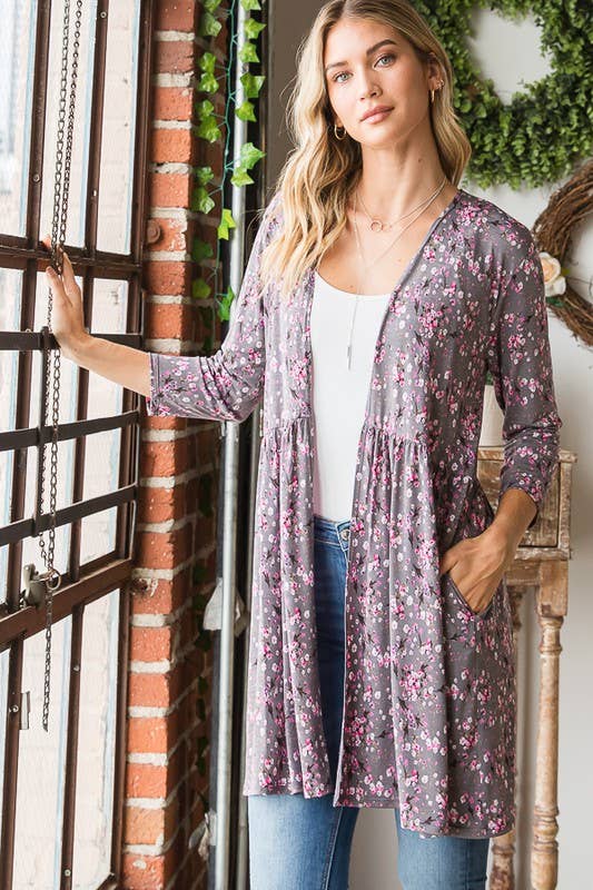 The Elizabeth Cardigan- Floral