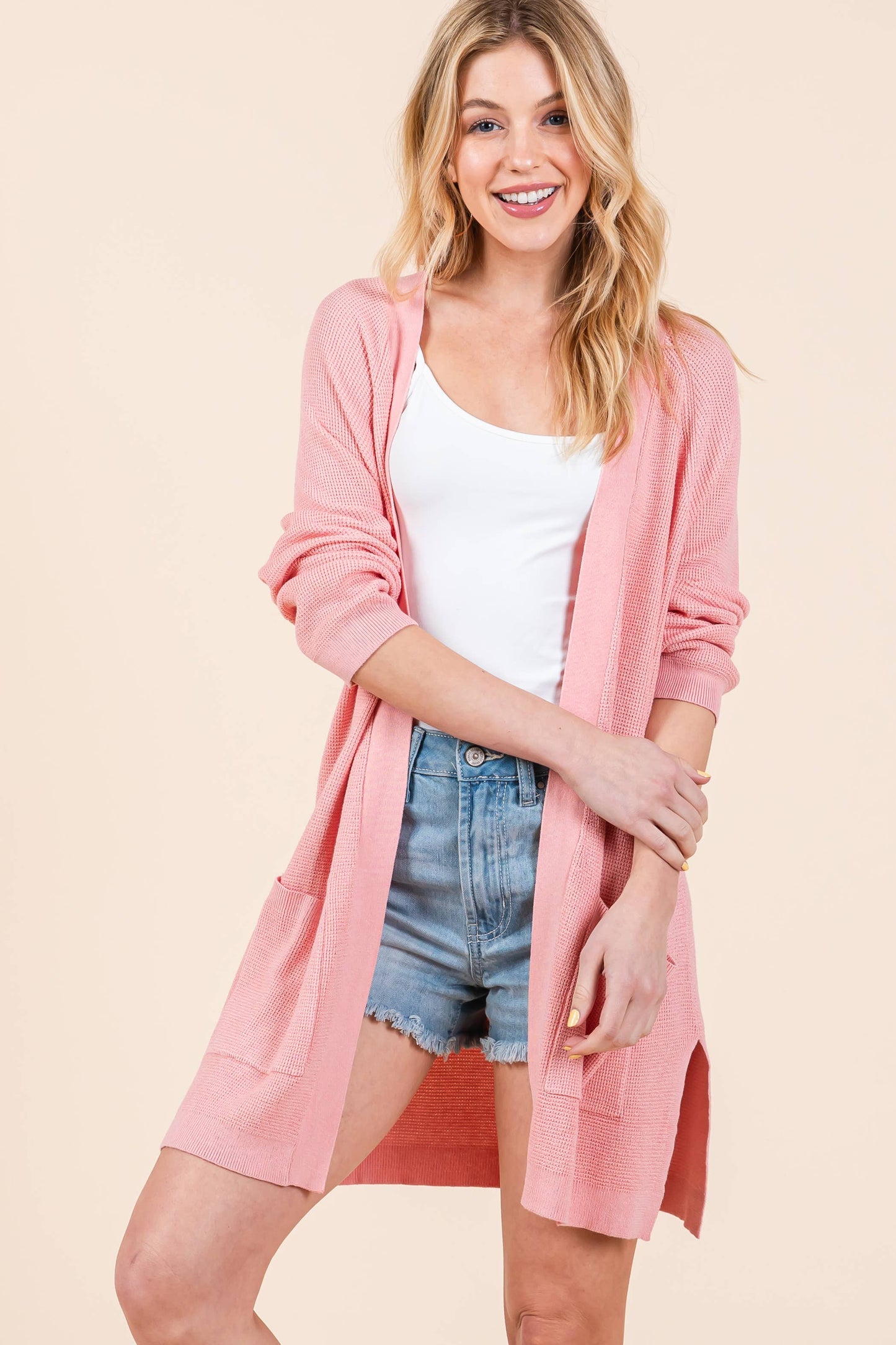 The Samantha Cardigan: Pink