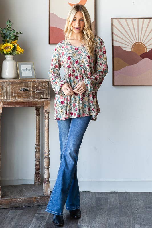 The Alison Top - Taupe