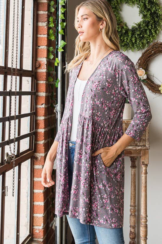 The Elizabeth Cardigan- Floral