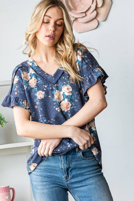 The Nora Top: Navy