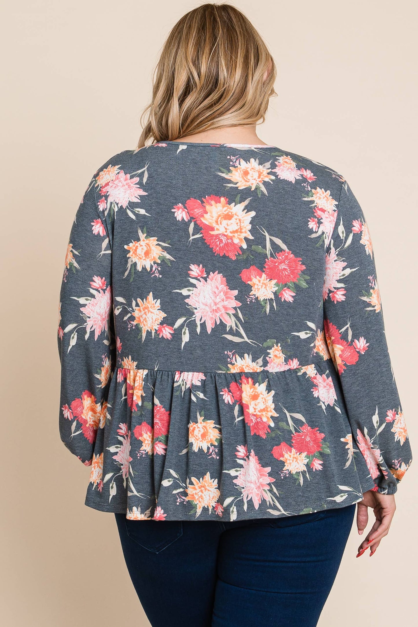 The Rachel Top- Charcoal