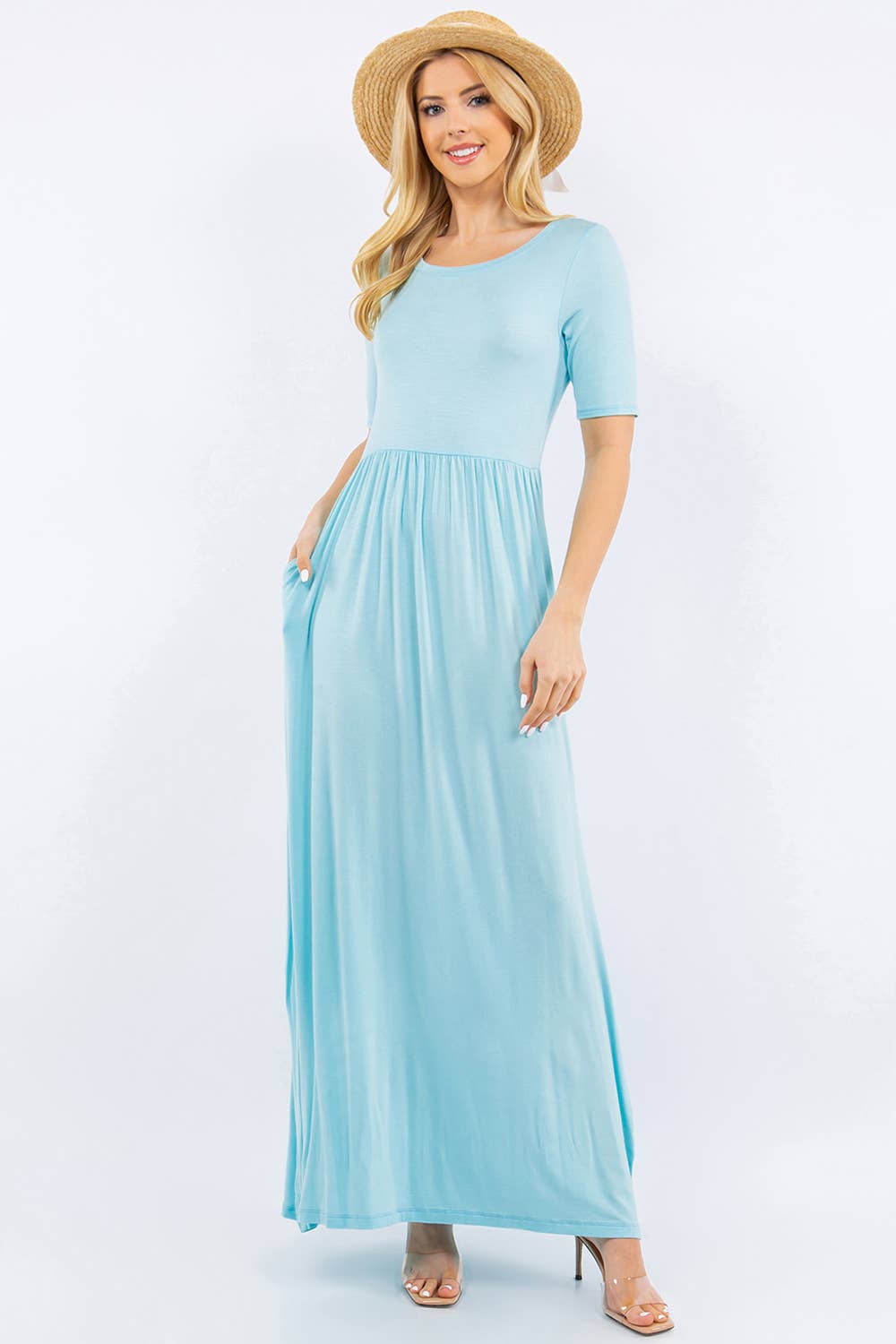 The Whitney Maxi Dress -Azure