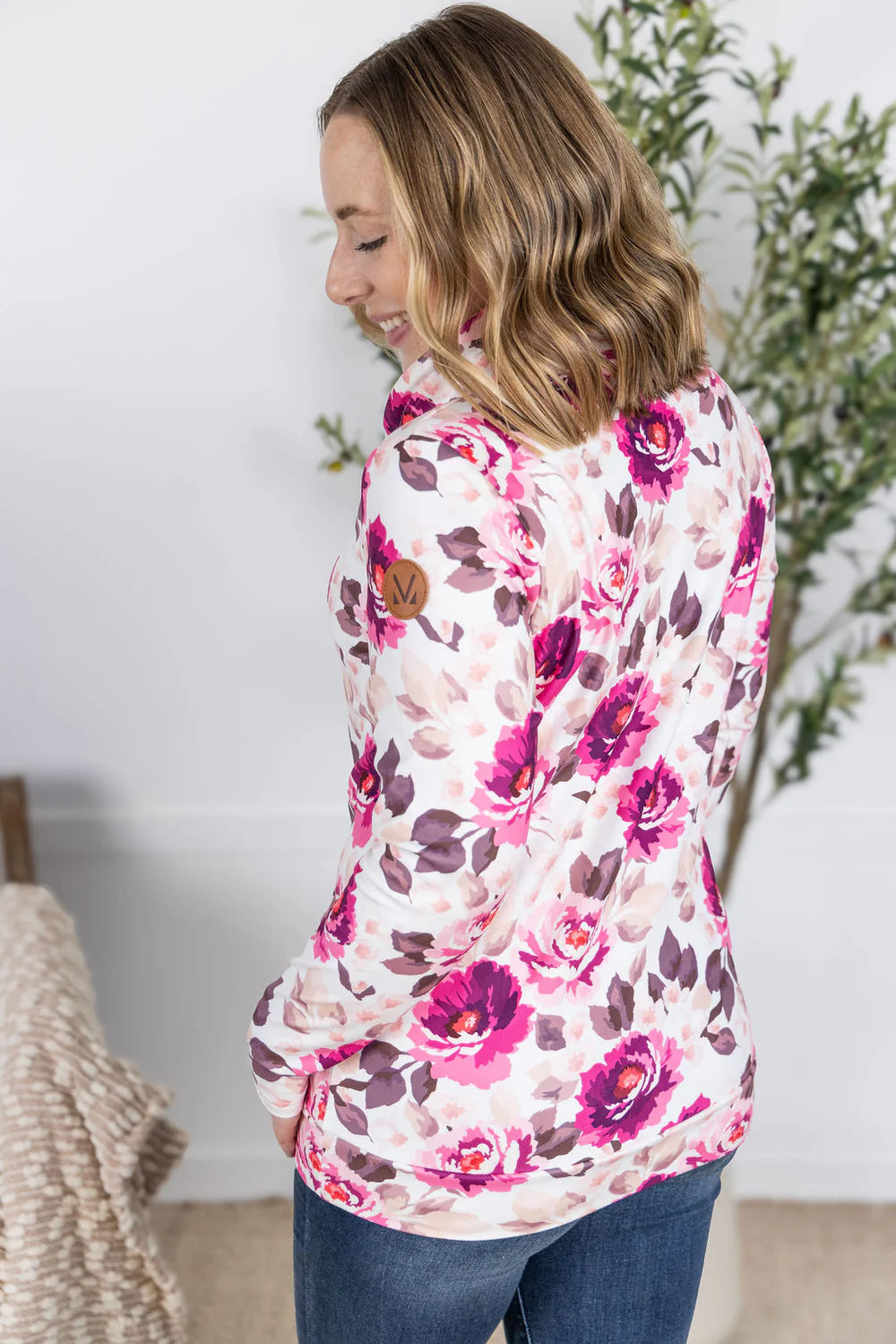 The Lucy Funnel Neck Sweatshirt-Floral