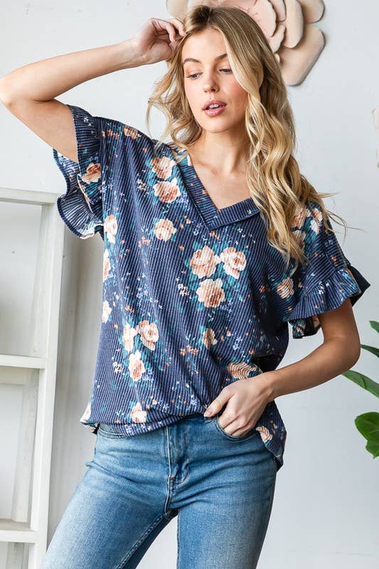 The Nora Top: Navy