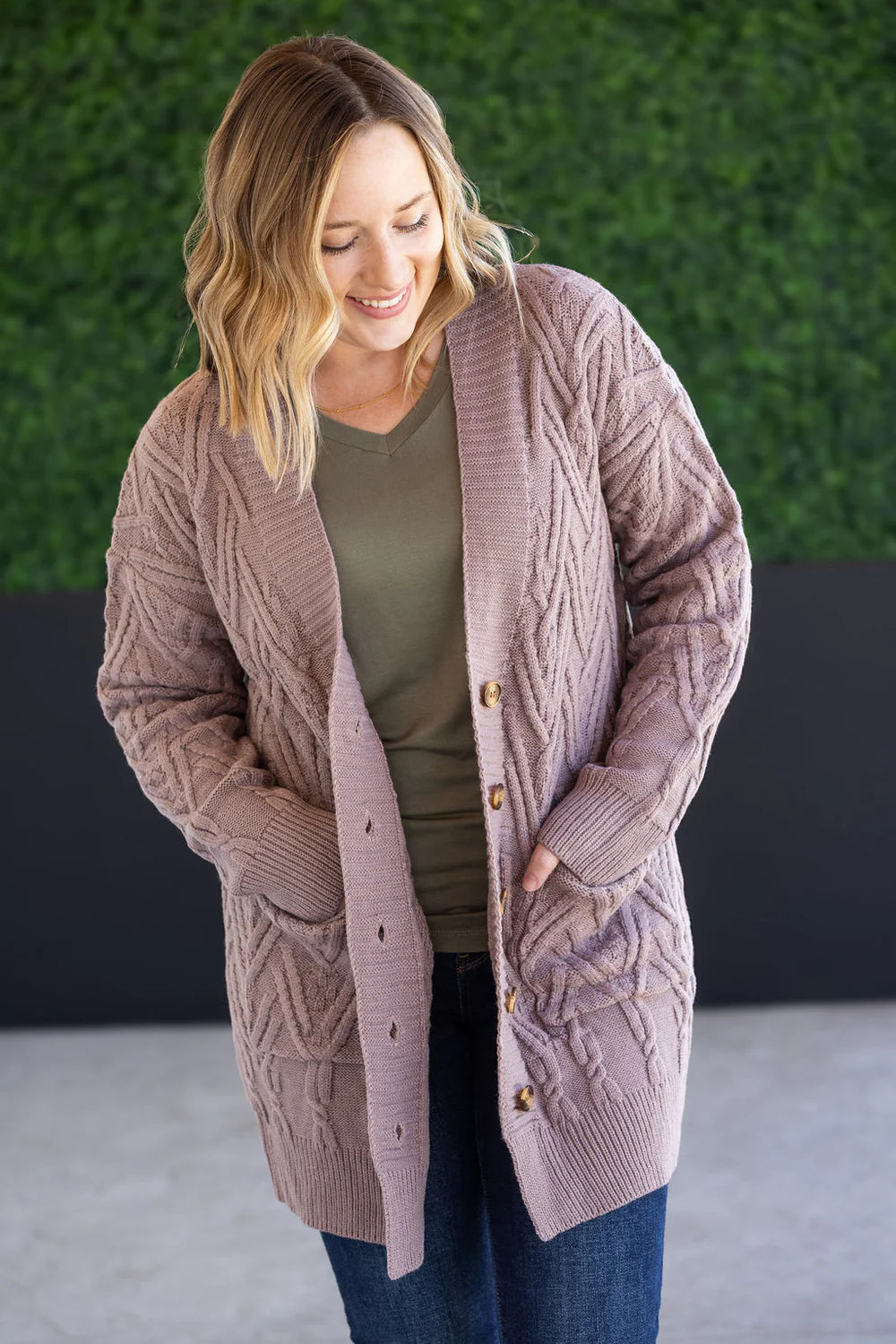 The Brooks Cardigan- Mocha
