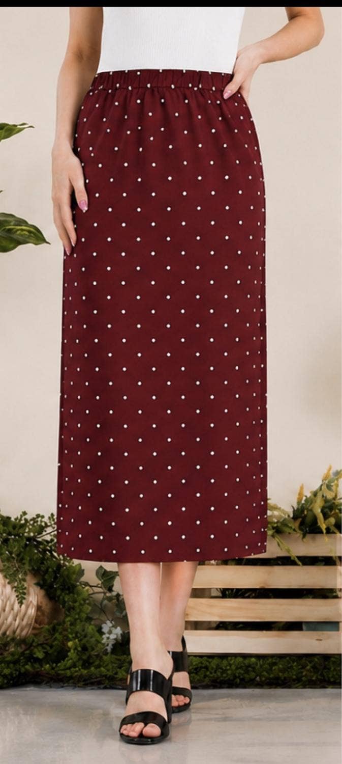 The Luna Skirt: Burgundy
