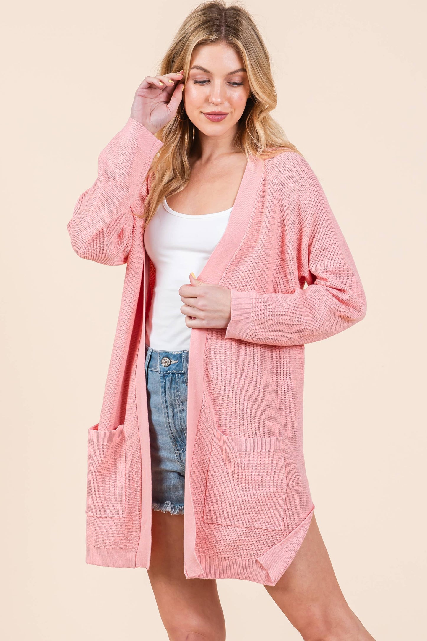 The Samantha Cardigan: Pink