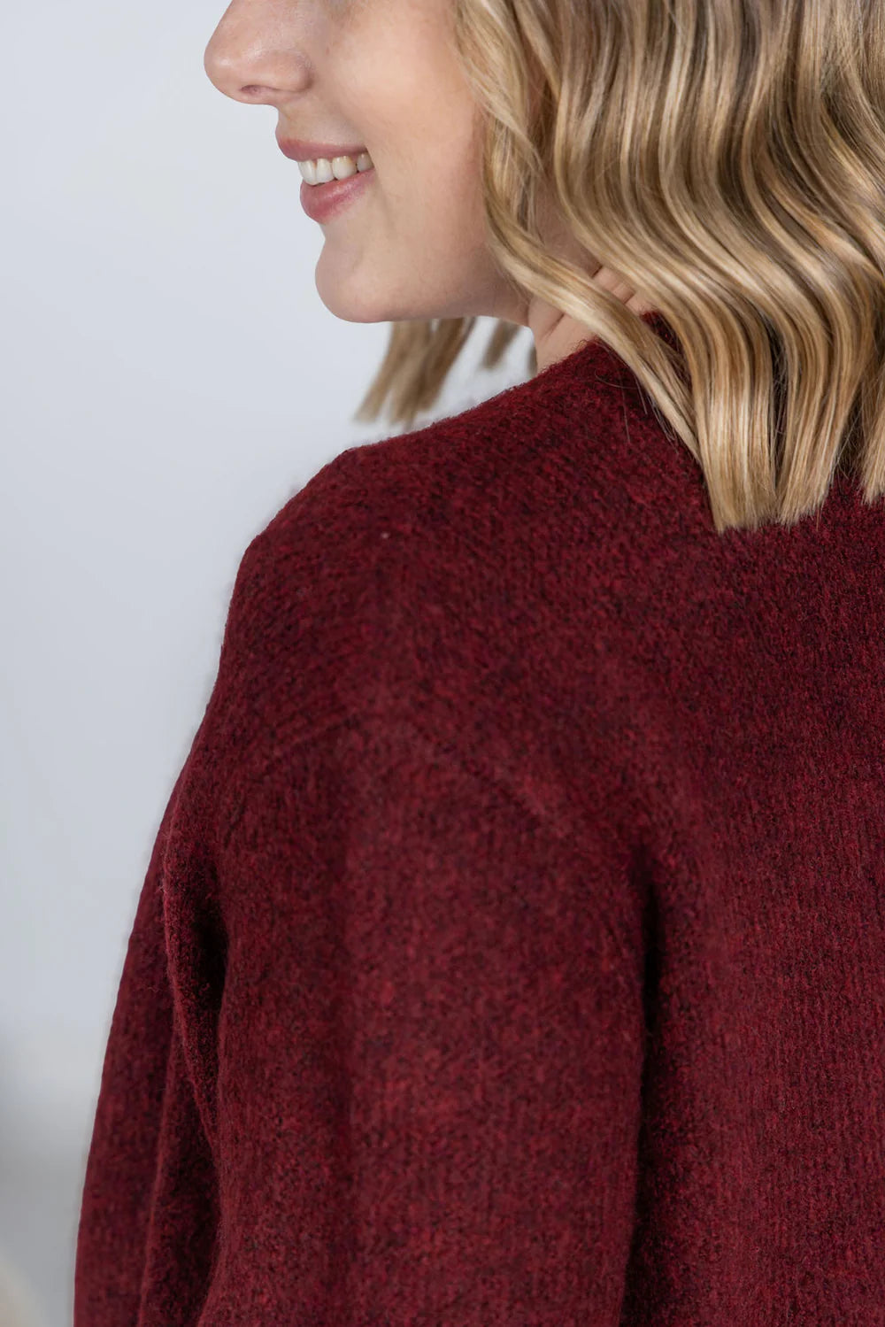 The Madison Cardigan- Burgundy