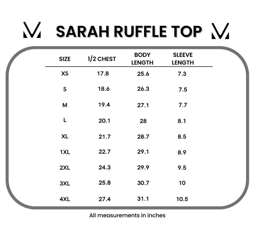 The Sarah Ruffle Top-Floral