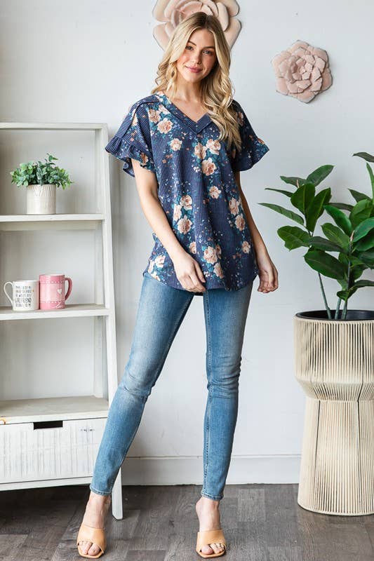 The Nora Top: Navy