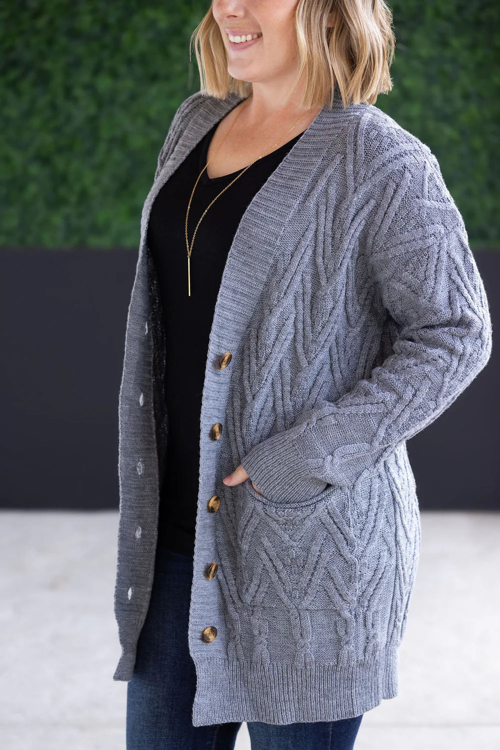 The Brooks Cardigan- Grey