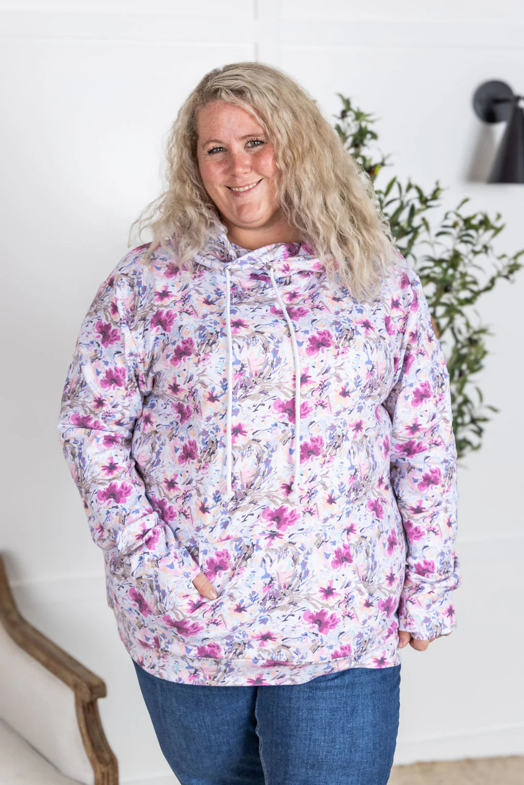 The Ashley Hoodie -Floral
