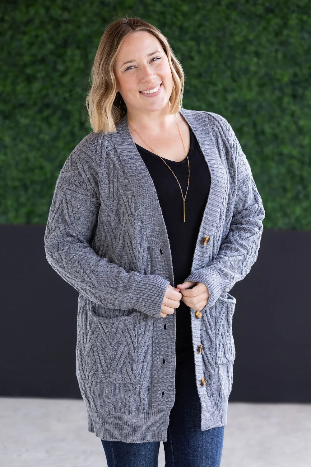 The Brooks Cardigan- Grey