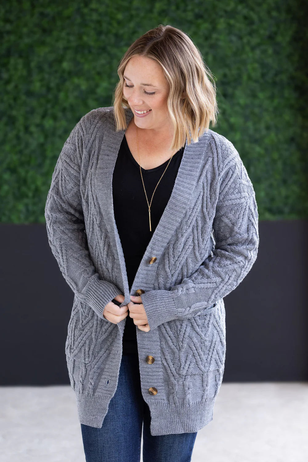 The Brooks Cardigan- Grey