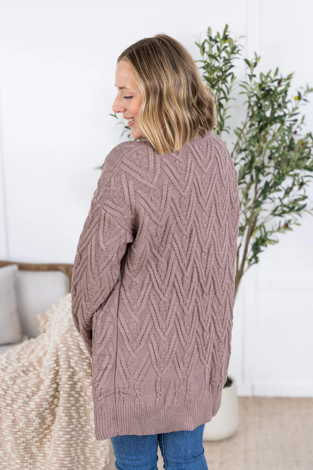 The Brooks Cardigan- Mocha