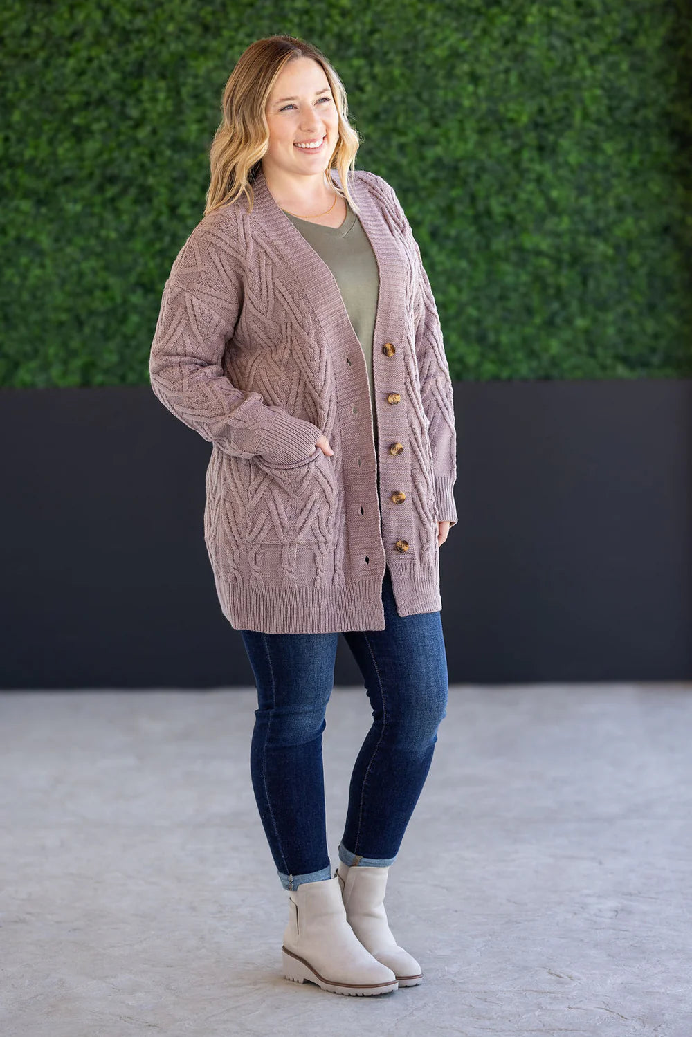 The Brooks Cardigan- Mocha