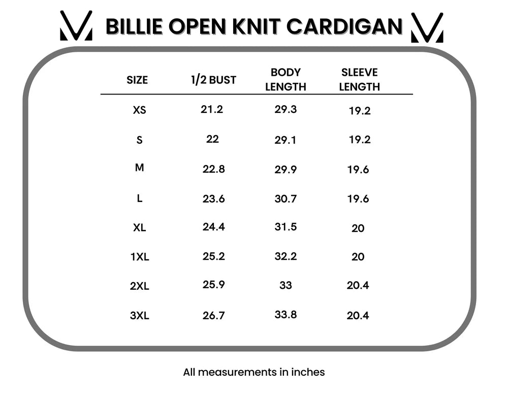 The Billie Open Knit Cardigan - Rust