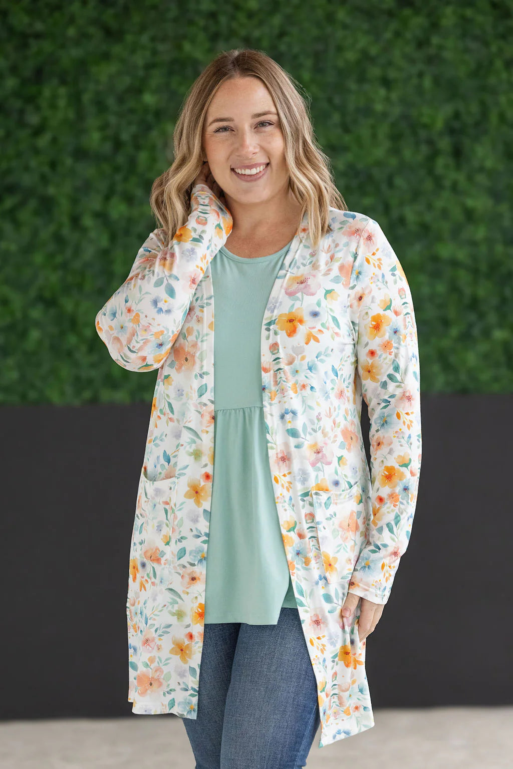 The Trudy Classic Cardigan-Floral