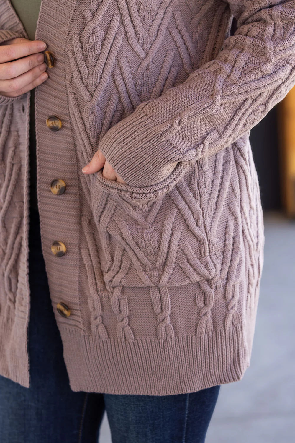 The Brooks Cardigan- Mocha