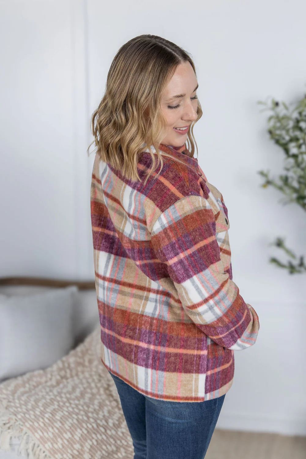 The Norah Shacket- Sunset Plaid