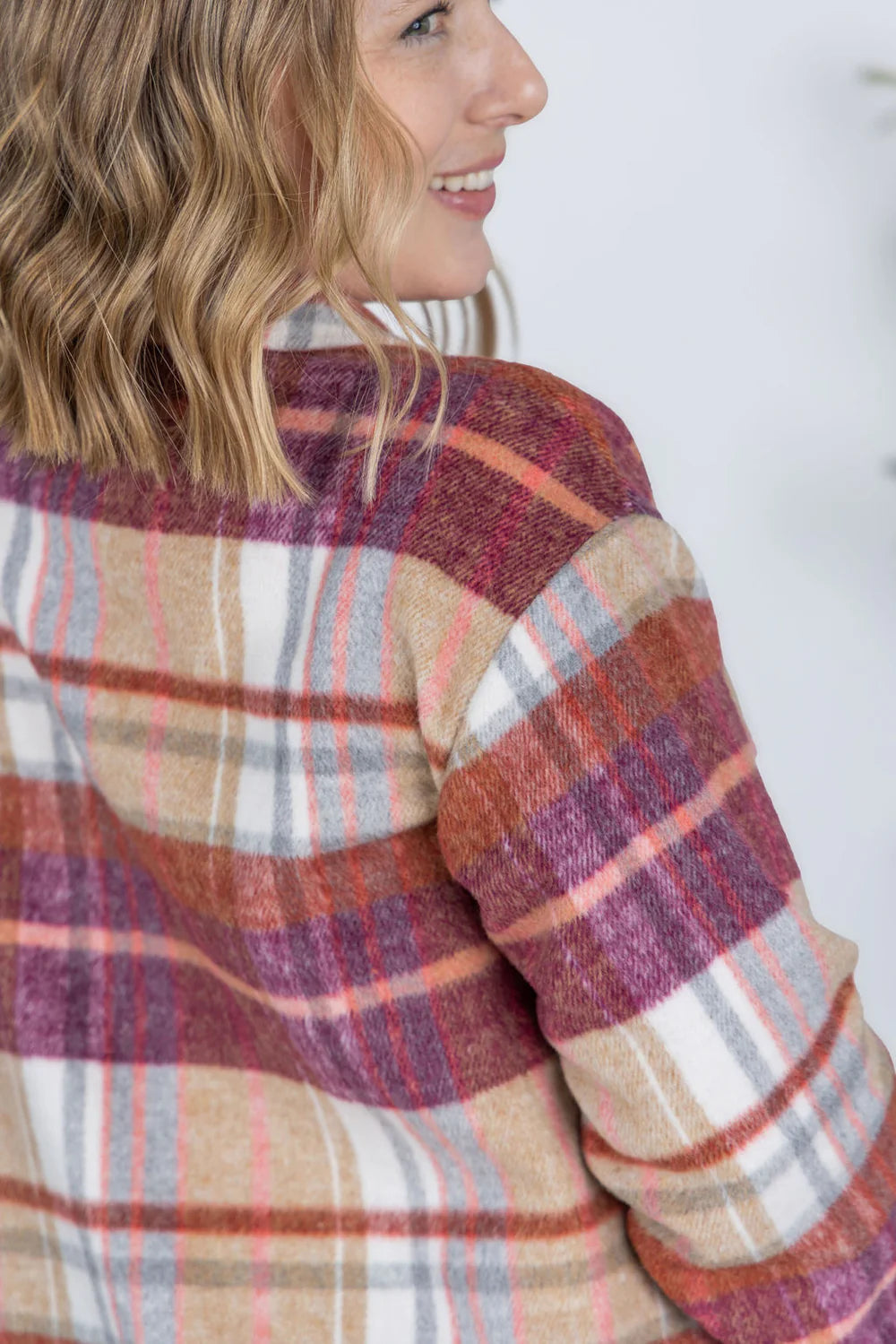The Norah Shacket- Sunset Plaid