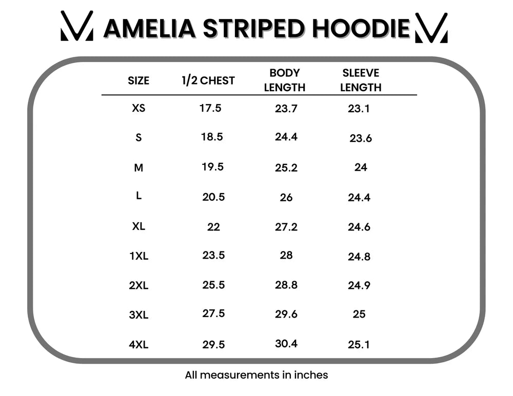 The Amelia Hoodie - Striped