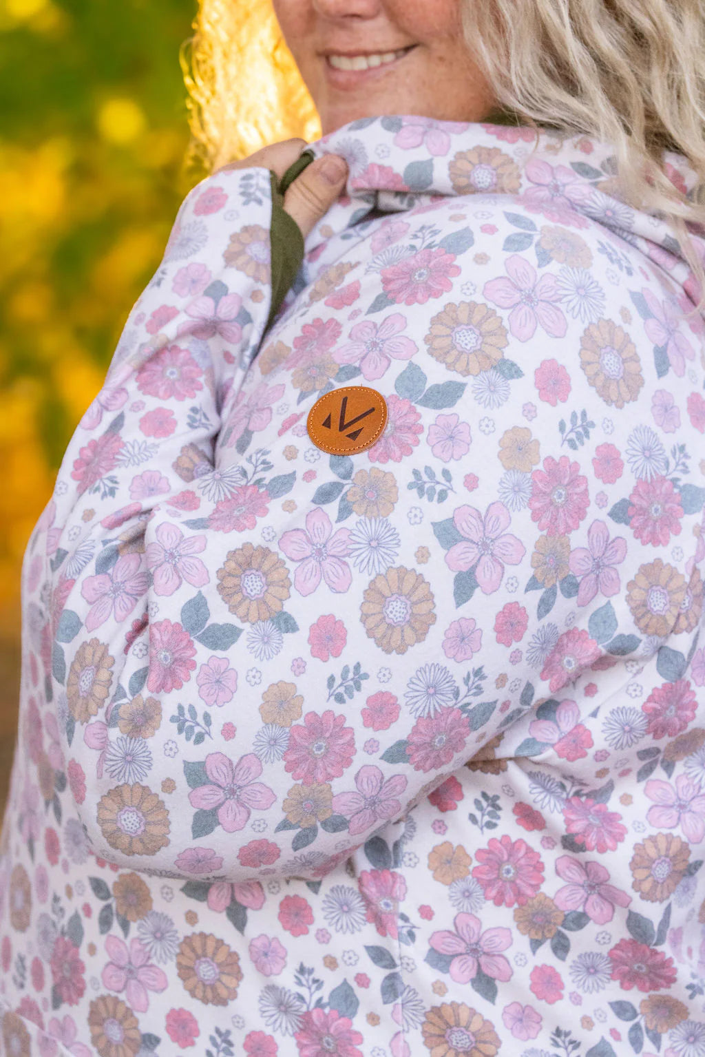 The Alyssa Full Zip Hoodie -Floral