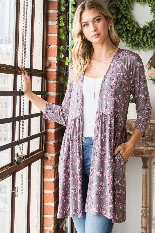 The Elizabeth Cardigan- Floral