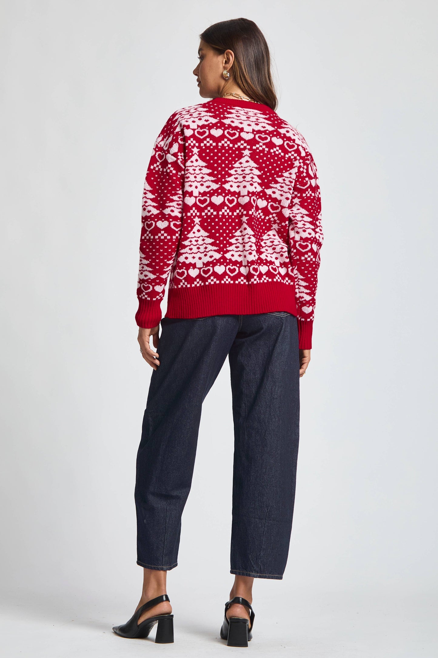 Christmas Tree Holiday Sweater: RED