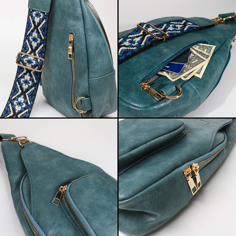 Hailey Crossbody Sling Bag - Sea