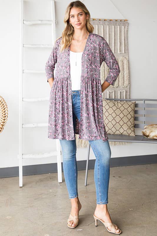 The Elizabeth Cardigan- Floral