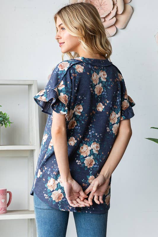The Nora Top: Navy
