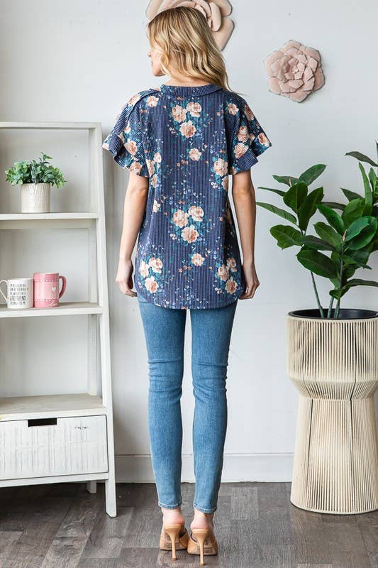The Nora Top: Navy