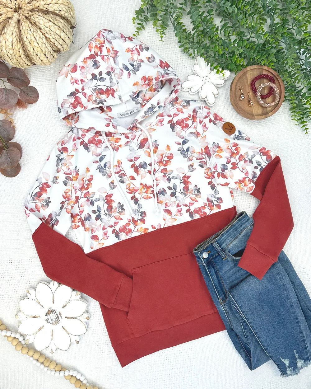 The Hailey Hoodie- Brick