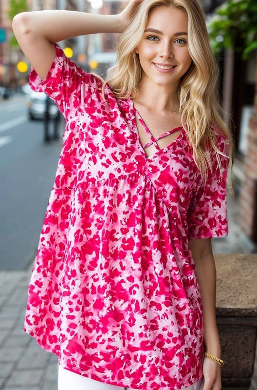 The Alyssa Top-Hot Pink