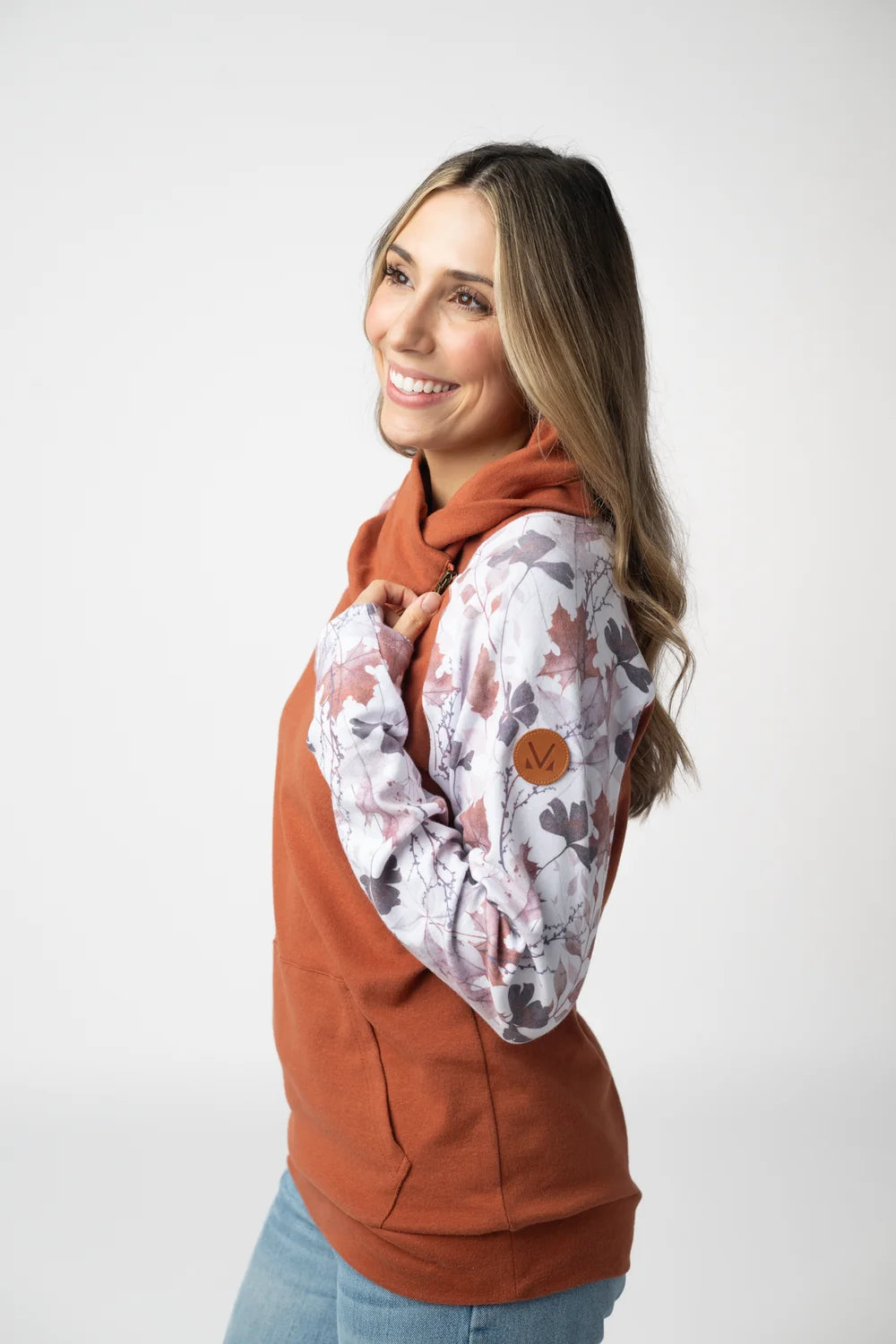 The Zoey Zip Cowl- Maple