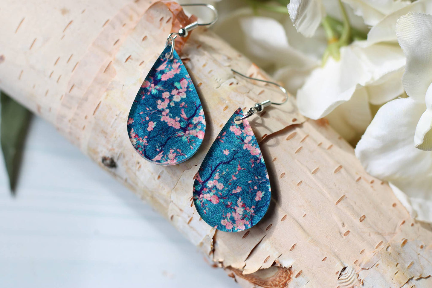 Sakura Cherry Blossom Dangle Earrings