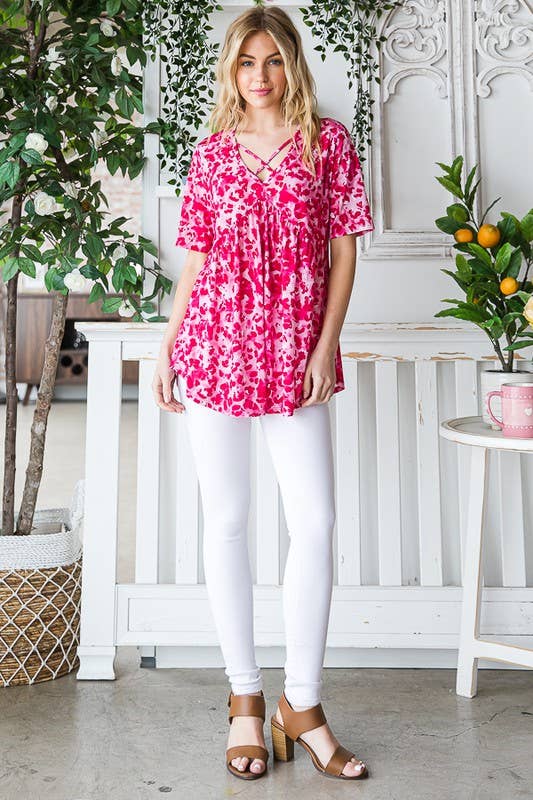 The Alyssa Top-Hot Pink