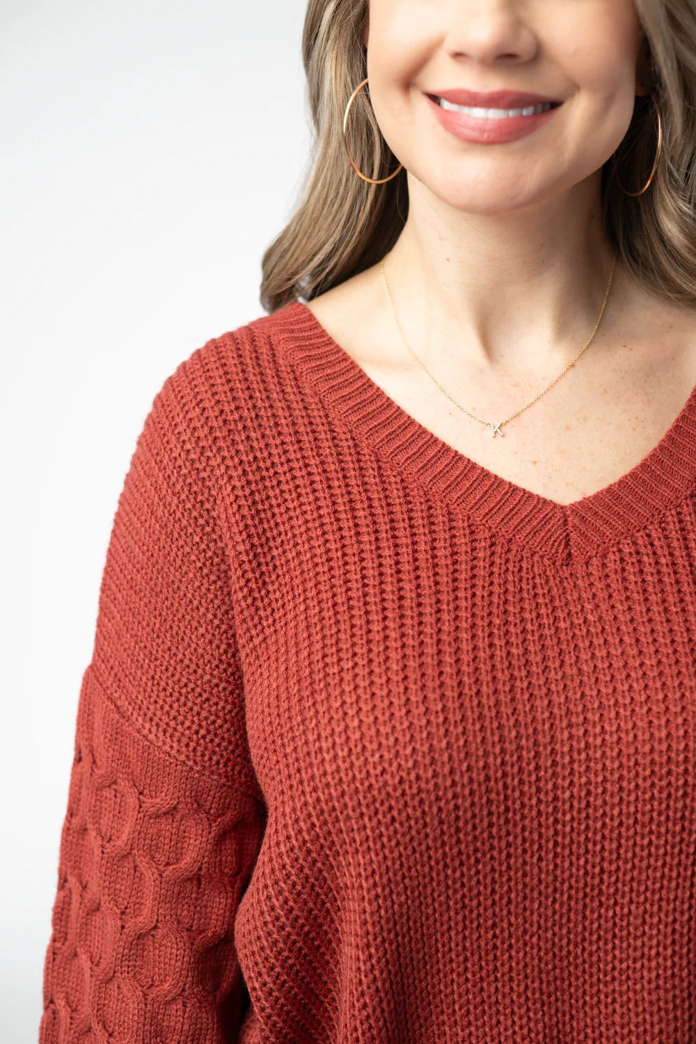 The Talina Sweater -Brick