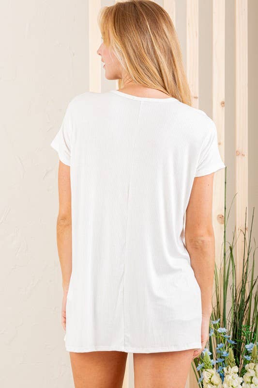 The Harper Top: Ivory