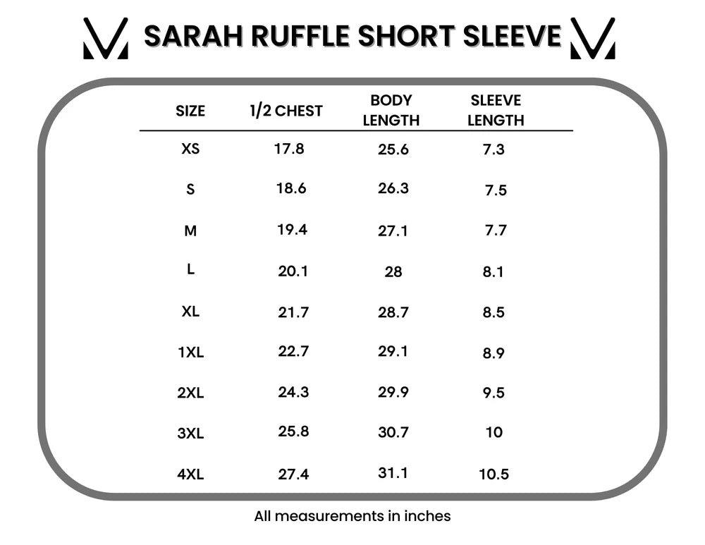 The Sarah Ruffle Top- Blushwood Floral