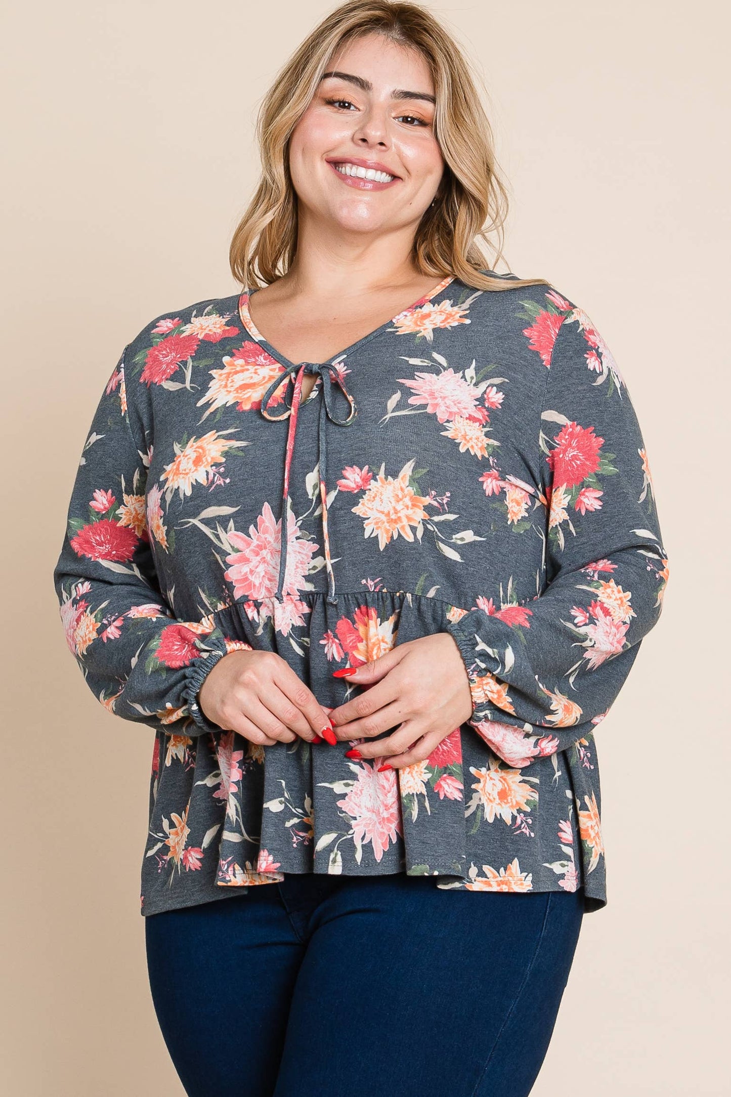 The Rachel Top- Charcoal