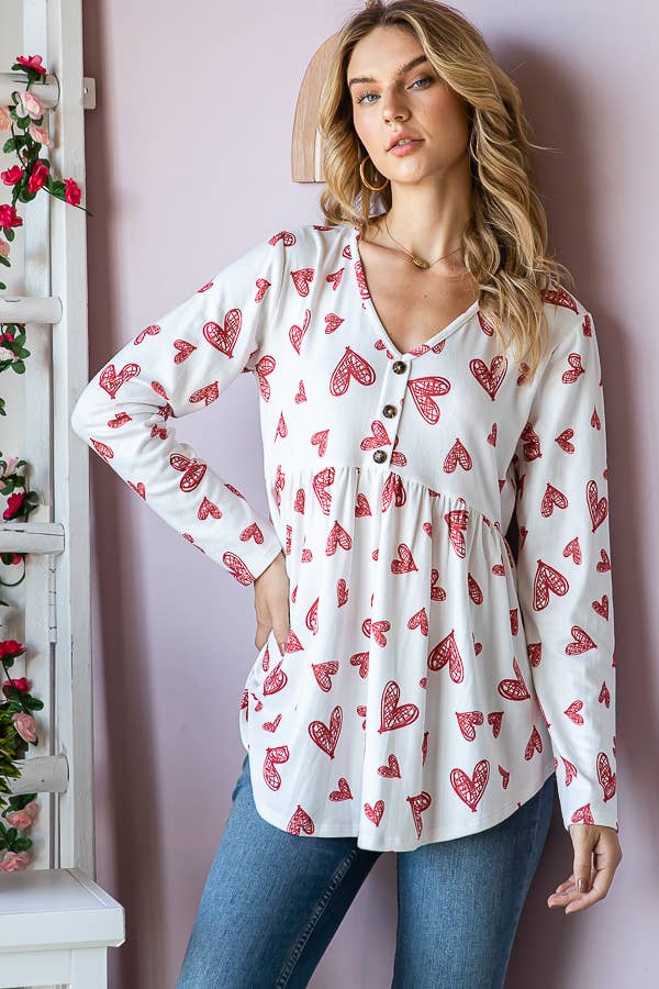 The Hannah Top- hearts