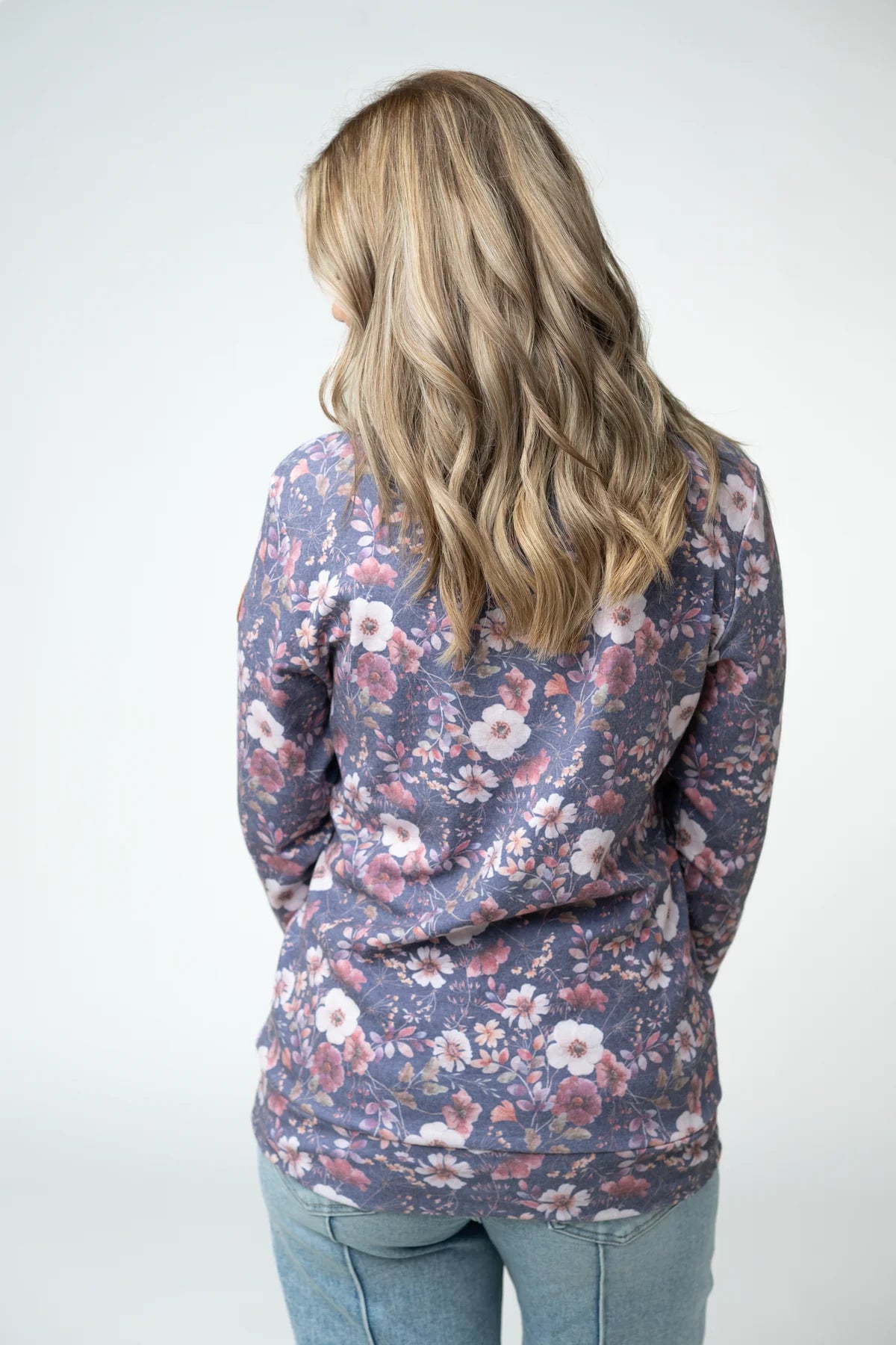 The Becca Funnel Neck Sweatshirt - Floral