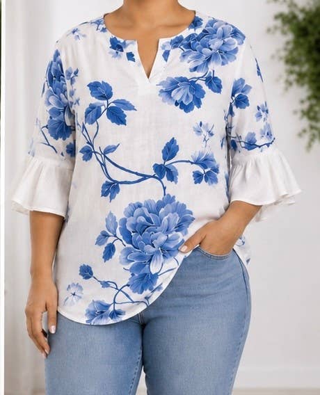 The Josie Top -Blue