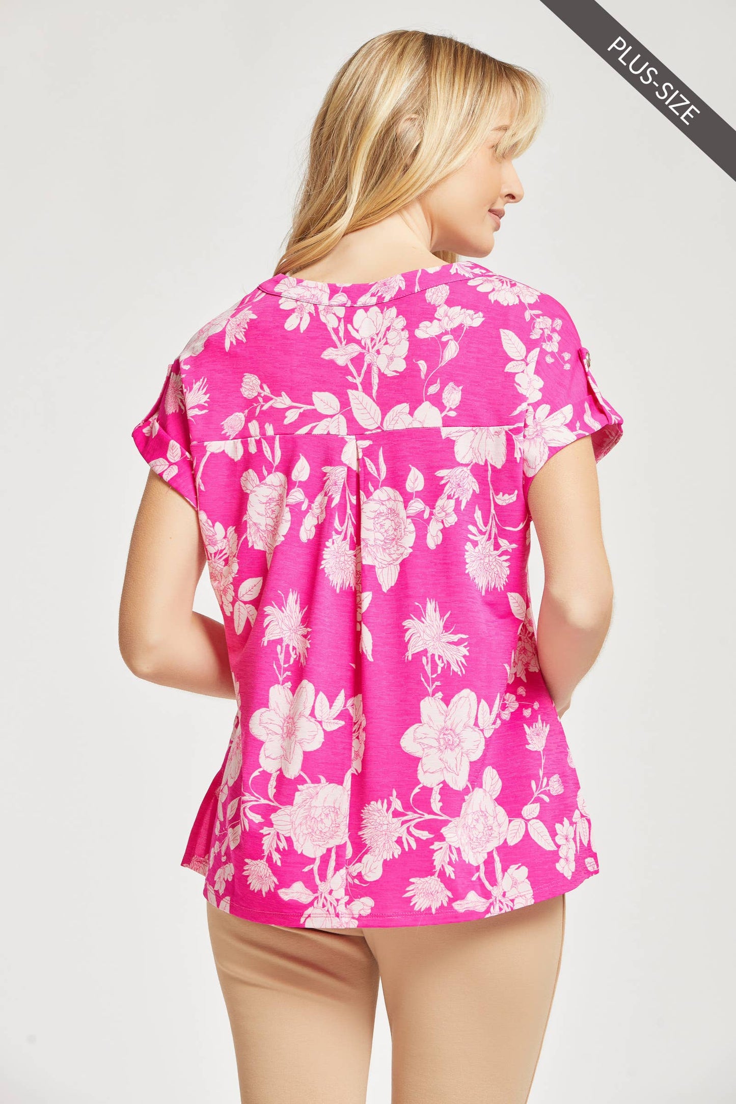 The Lizzy Short Sleeve -Hot Pink