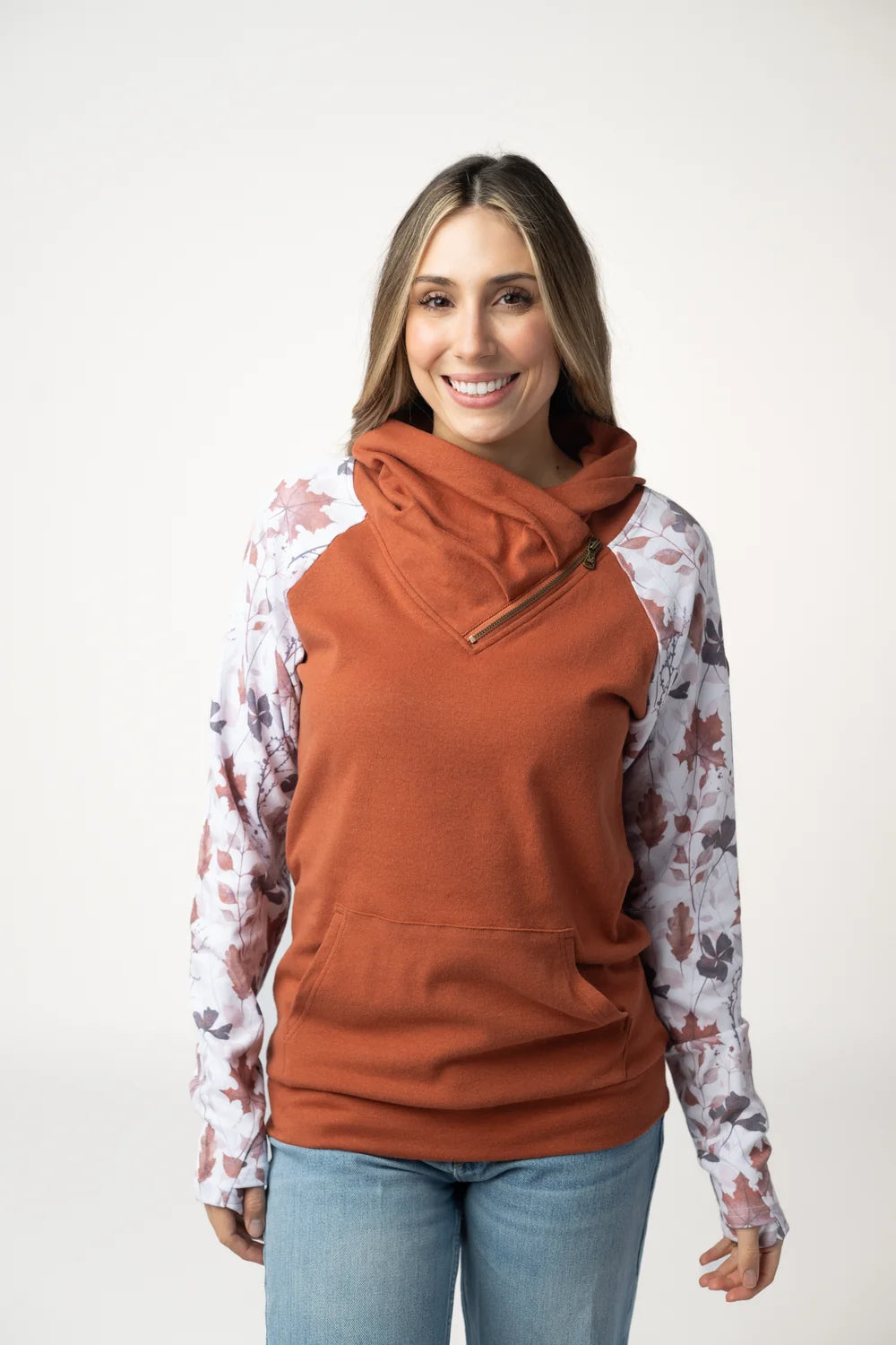 The Zoey Zip Cowl- Maple