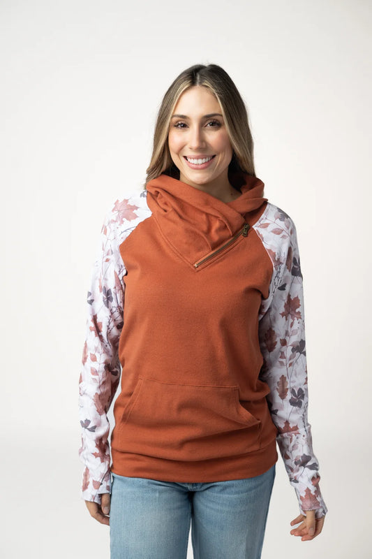 The Zoey Zip Cowl- Maple